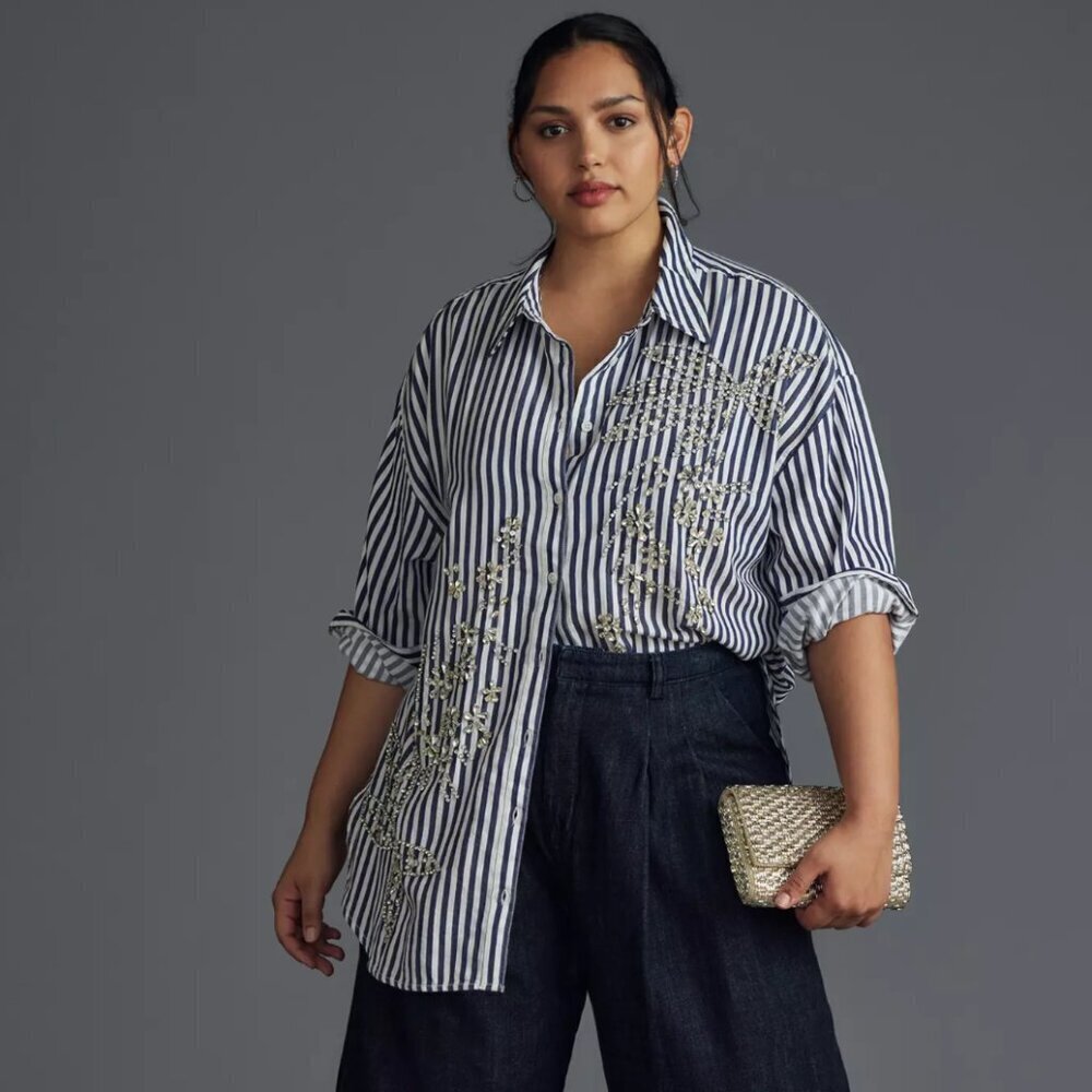 Maeve Bennet Buttondown Shirt: Beaded & Sequined Edition